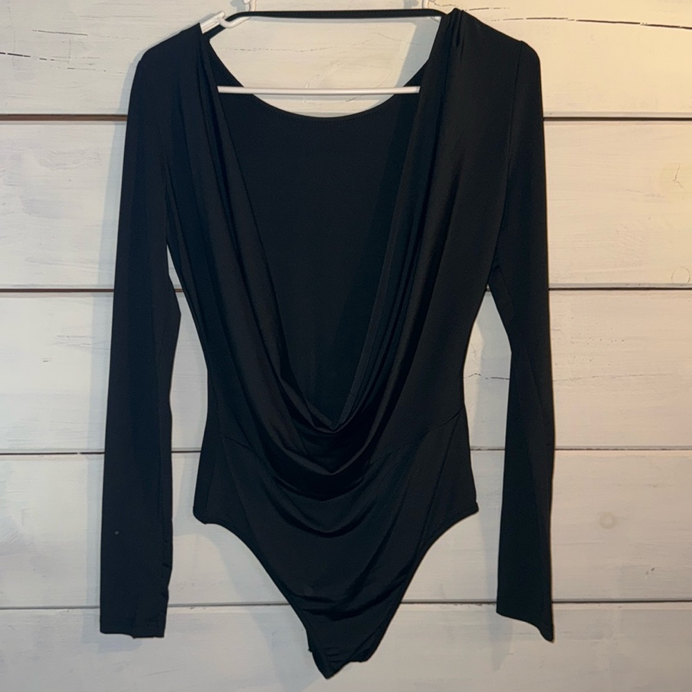 Black low back bodysuit
